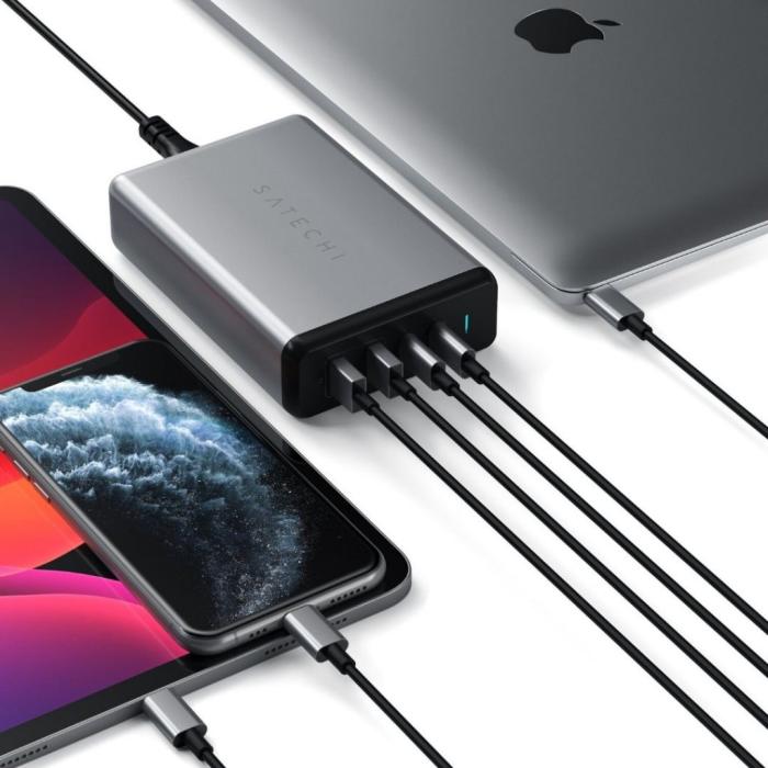 Satechi - Satechi 108W PD reseladdare med dubbla USB-C och USB-A uttag