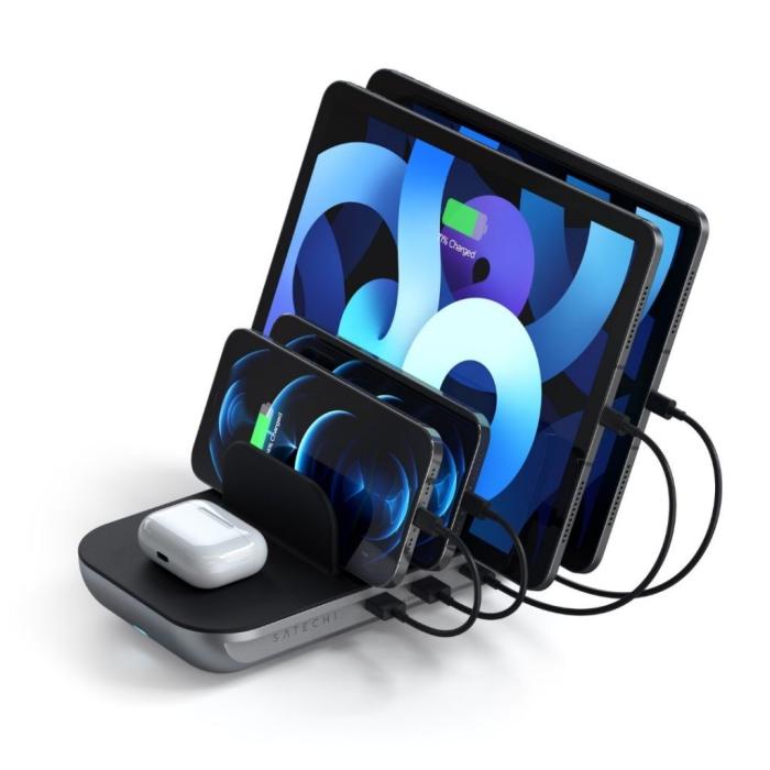 Satechi - Satechi Dock5 USB-laddningsstation med trådlös laddning