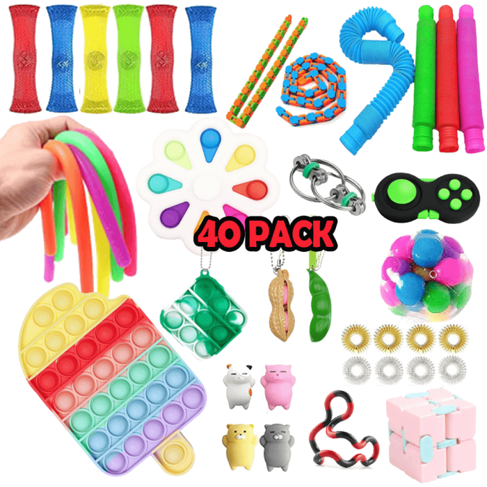 Adventskalender - Adventskalender 2023 - 40-Pack Fidget Pop it Toys för Vuxna & Barn (G)