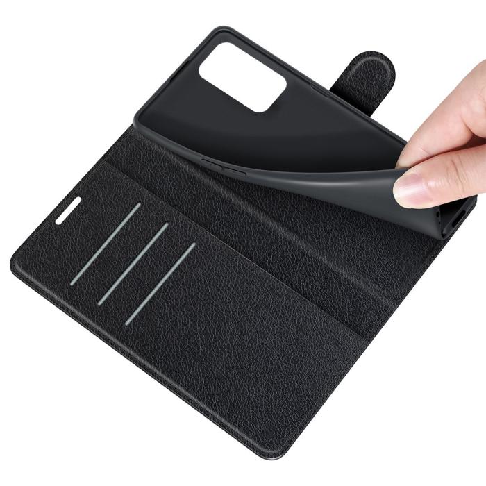 OEM - Litchi Läder Plånboksfodral Oneplus 9 Pro - Svart