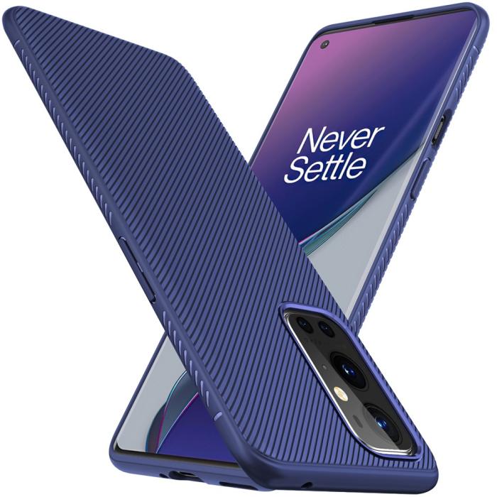 A-One Brand - Twill Texture Flexicase Skal till Oneplus 9 Pro - Blå
