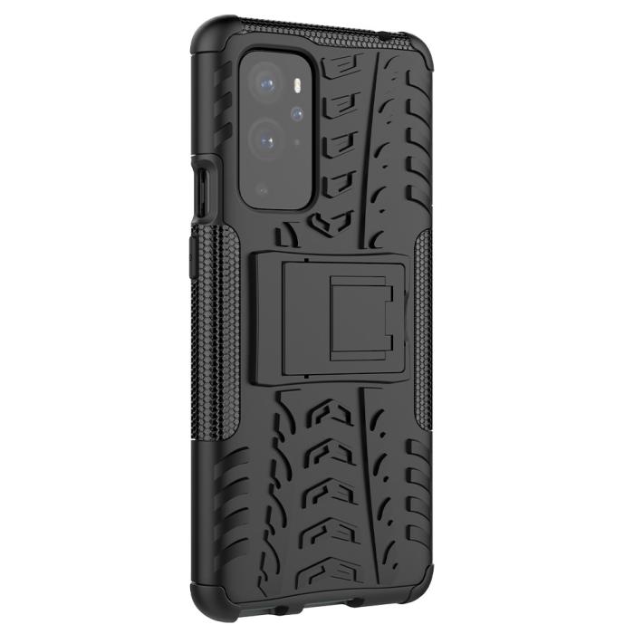 A-One Brand - Tyre Kick-Stand Mobilskal till Oneplus 9 Pro - Svart