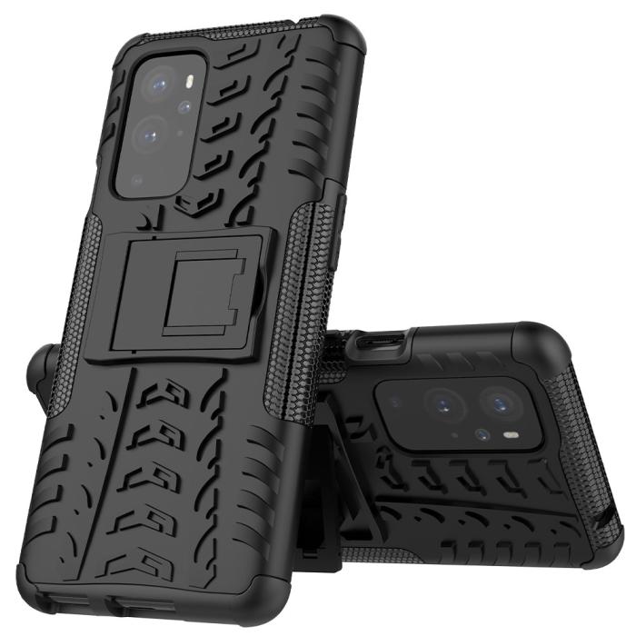 A-One Brand - Tyre Kick-Stand Mobilskal till Oneplus 9 Pro - Svart