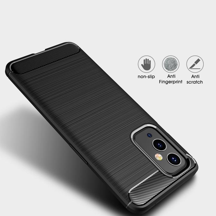 A-One Brand - Carbon Fiber Mobilskal till Oneplus 9 - Svart