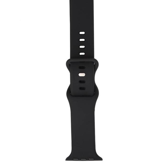 GEAR - GEAR Apple Watch 4/5/6/7/8/SE (42/44/45mm) Silikon Armband - Svart