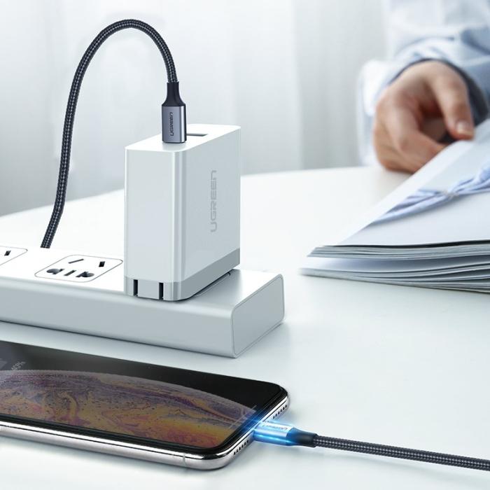 UTGATT4 - UGreen MFI USB-C lightning Kabel 3 A 480 Mbps 1 m Grön