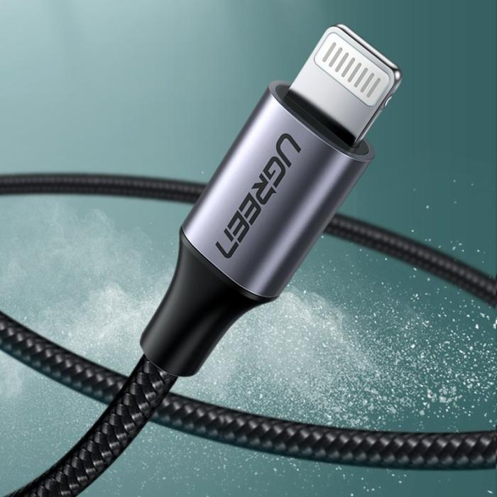 UTGATT4 - UGreen MFI USB-C lightning Kabel 3 A 480 Mbps 1 m Grön
