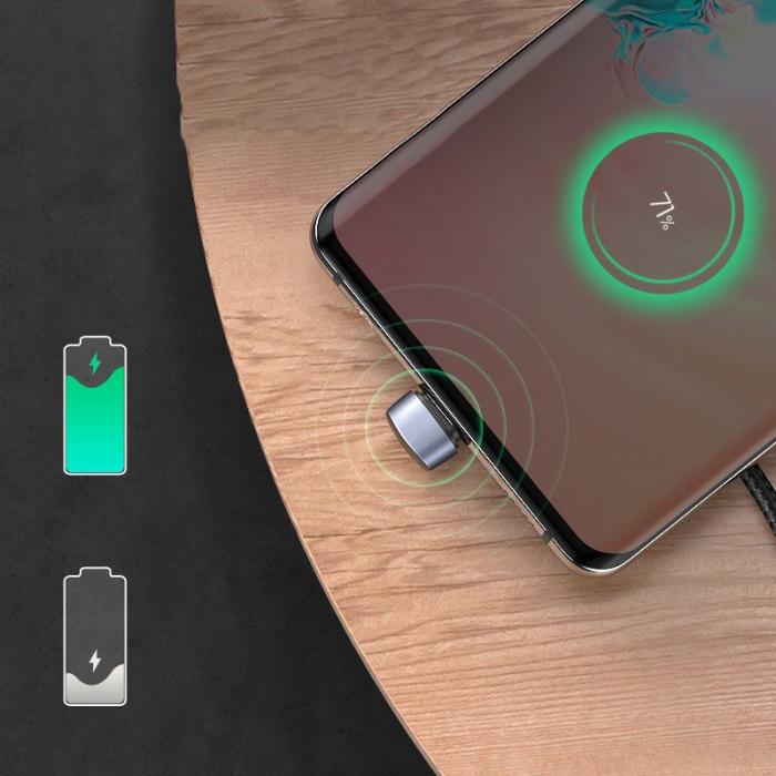Ugreen - Ugreen nylonflätad USB-C till USB-A kabel angled 1m Grå