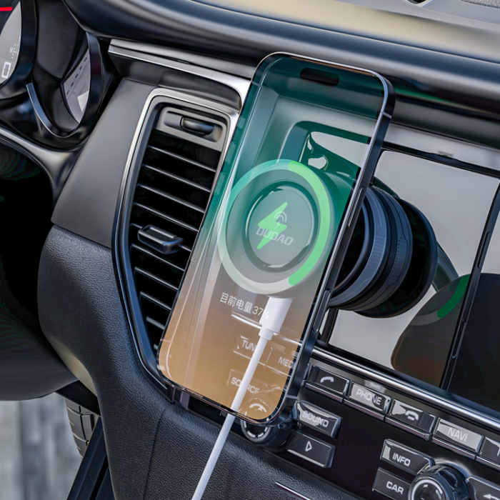 Dudao - Dudao MagSafe Bilhållare med 15W Trådlös laddare F24MAX - Svart