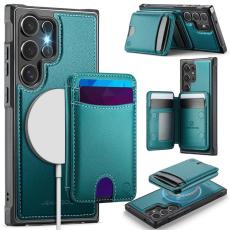 OEM - JEEHOOD Samsung Galaxy S23 Ultra Fodral Konstl&auml;der - Bl&aring;