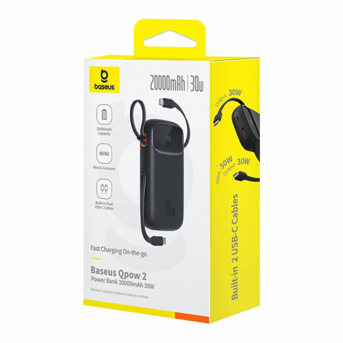 BASEUS - Baseus Powerbank 20000mAh 30W QPow 2 - Svart
