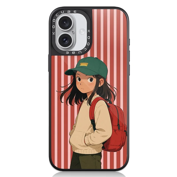 iPhone 16 Plus Mobilskal MagSafe Aluminium Silikon (Style C) | 2353 | AlltMobil