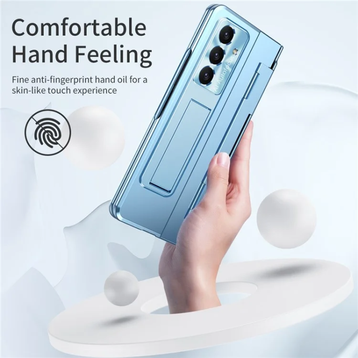 A-One Brand - Galaxy Z Fold 7 5G Mobilskal med Skärmskydd Hinge - Blå