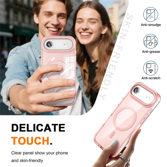 A-One Brand - iPhone Air Mobilskal MagSafe med PET Skärmskydd - Rosa