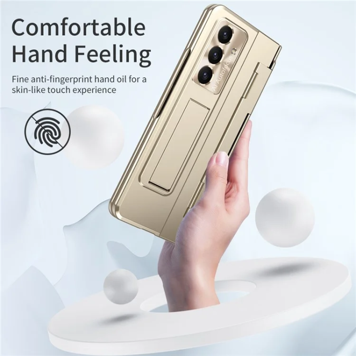A-One Brand - Galaxy Z Fold 7 5G Mobilskal med Skärmskydd Hinge - Guld