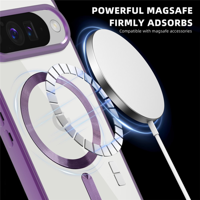 A-One Brand - Google Pixel 10/10 Pro Mobilskal MagSafe med Korthållare - Lila