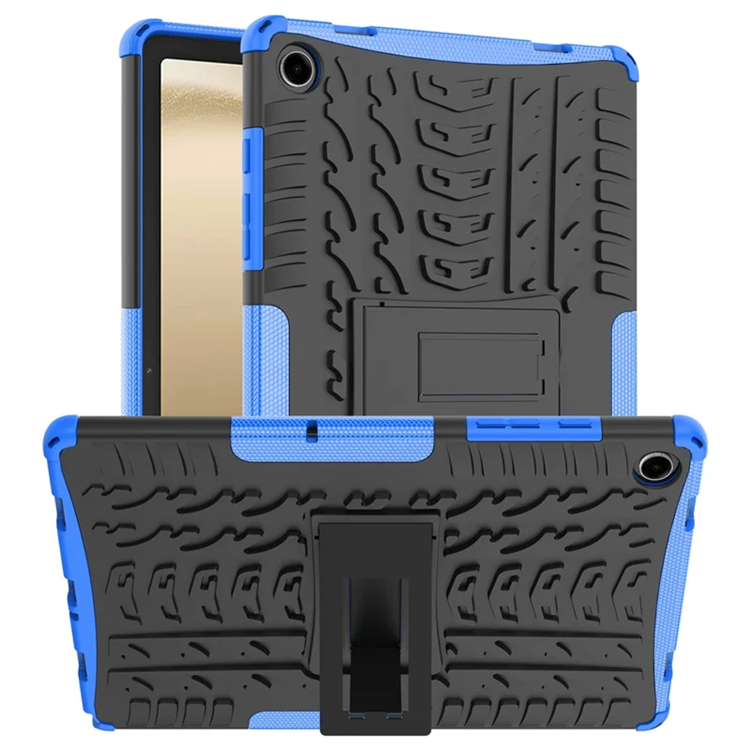 Mobilskal till Galaxy Tab A9 Plus Tire Texture med Kickstand - Blå (Blå) | 2353 | AlltMobil