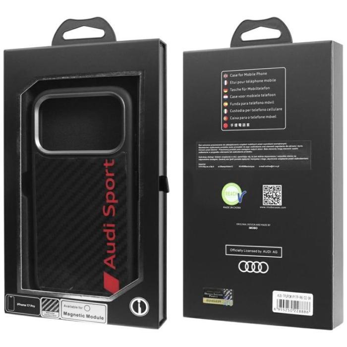Audi - Audi iPhone 17 Pro Mobilskal MagSafe Carbon Fiber R8 - Svart