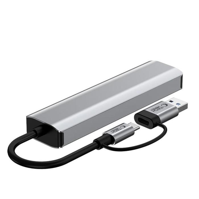 Tech-Protect - Tech-Protect HB03 5in1 Hub Adapter - Space Grå