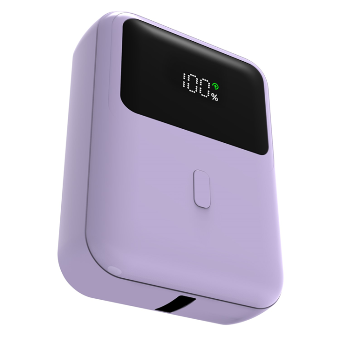 QUALO - Qualo Powerbank 10000 mAh Med Led 20W - Lila