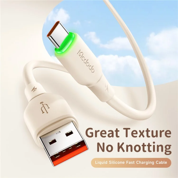 MCDODO - MCDODO USB-A - USB-C 6A Kabel 1.2M CA-475 Alpha - Beige