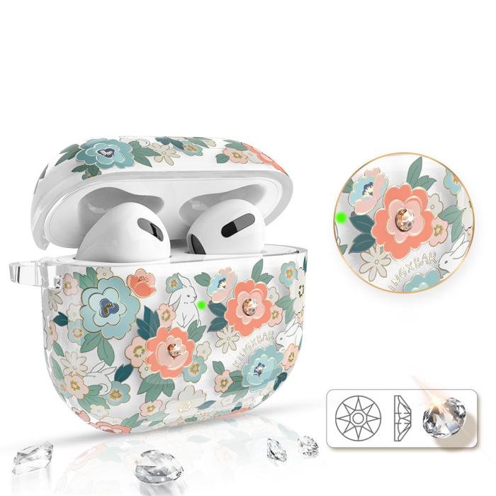 UTGATT5 - Kingxbar Sweet Pods AirPods 3 Skal med Swarovski Kristallhjärta