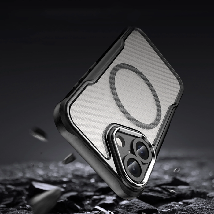 OEM - iPhone 16 Mobilskal MagSafe Silikon Leading - Svart