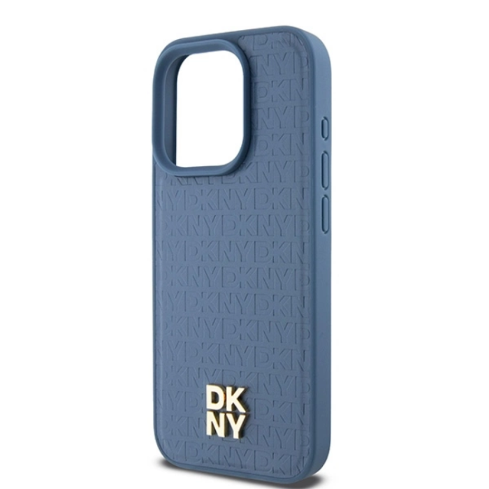 DKNY - DKNY iPhone 15 Pro Mobilskal Magsafe Läder Pattern Metal Logo