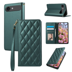 A-One Brand - iPhone 17 Air Plånboksfodral RFID Rhombus Läder - Grön