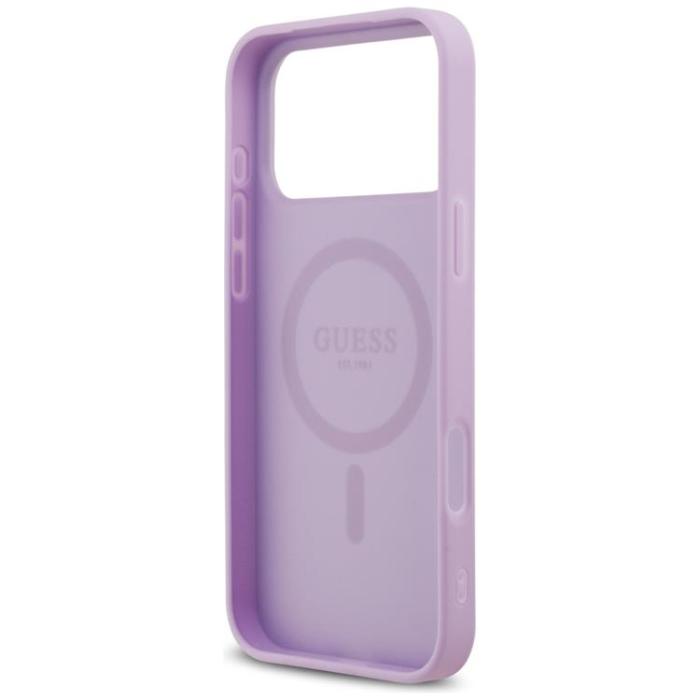 Guess - Guess iPhone 17 Pro Max Mobilskal MagSafe Grained Ring - Lila