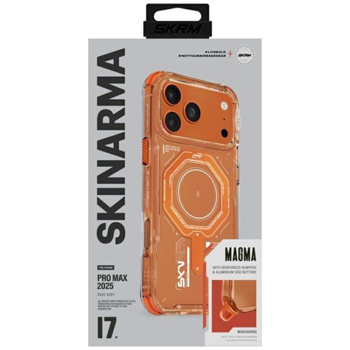 Skinarma - Skinarma iPhone 17 Pro Max Mobilskal MagSafe Magma - Orange