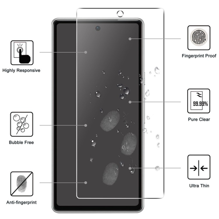 A-One Brand - [1-PACK] Google Pixel 7a Härdat Glas Skärmskydd - Clear
