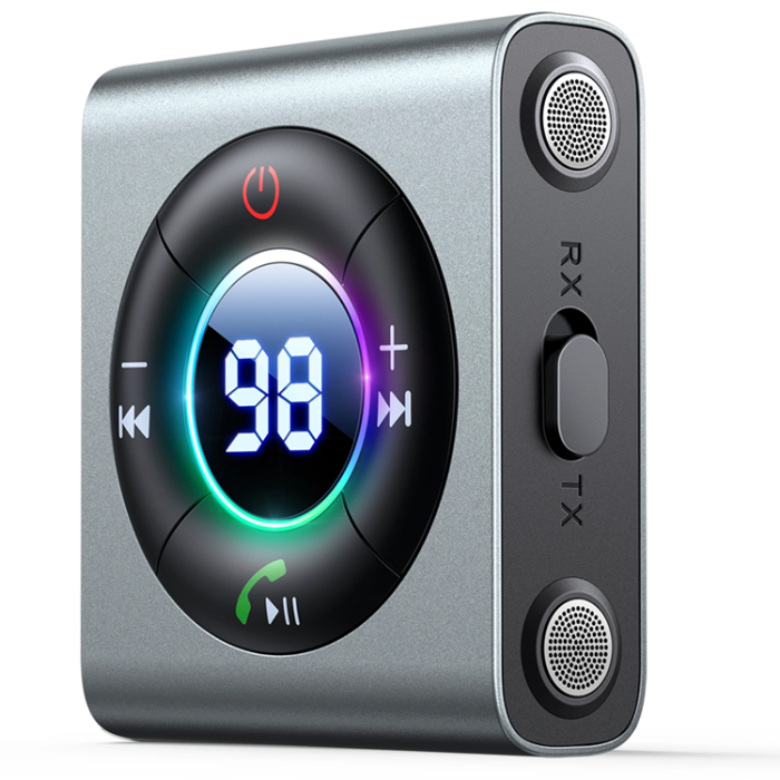 Joyroom - Joyroom JR-CB2 Bluetooth AUX-Sändare För Bil, TV - Grå