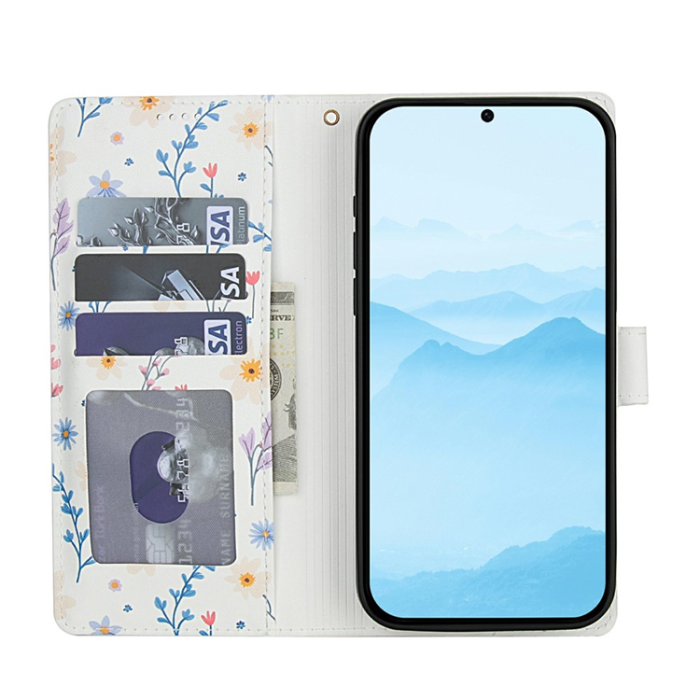 A-One Brand - Galaxy S25 - S24 Plånboksfodral Rhombic Floral A2