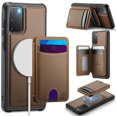 OEM - JEEHOOD Mobilskal till Samsung Galaxy S20 5G Konstl&auml;der - Brun