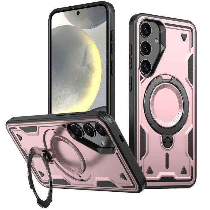 N/A - Mobilskal till Samsung Galaxy S24 FE Plast Militärt Skydd - Roséguld