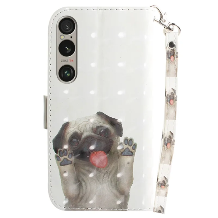 A-One Brand - Sony Xperia 1 VI Plånboksfodral med Handledsrem - Pug