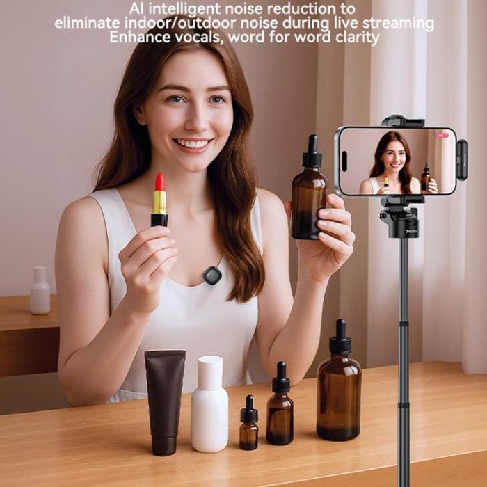 Yesido - YESIDO Trådlös Lavaliermikrofon Typ C-Kontakt AI-Brusreducerande KR21