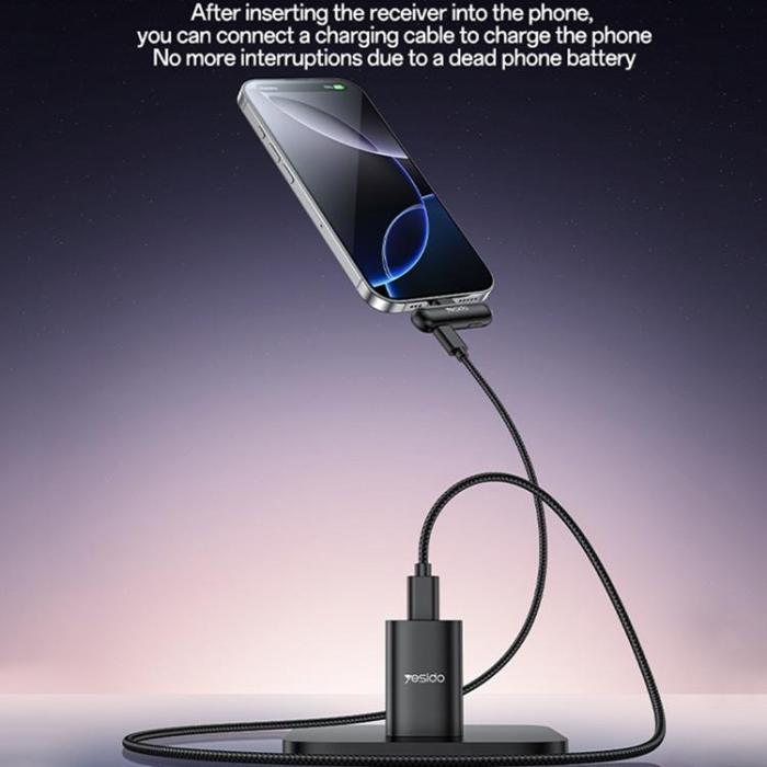 Yesido - YESIDO Trådlös Lavaliermikrofon Typ C-Kontakt AI-Brusreducerande KR21