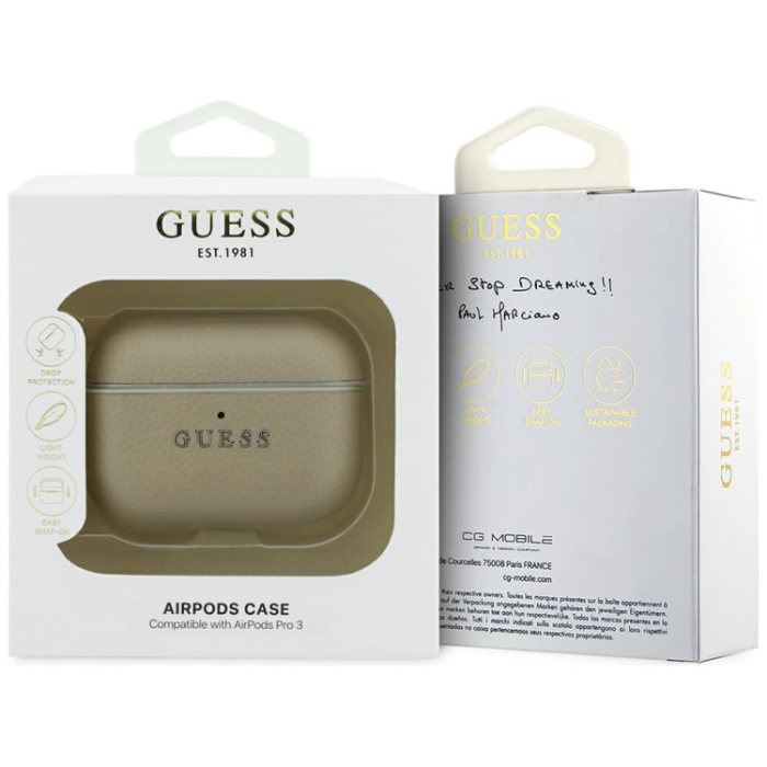 Guess - Guess AirPods Pro 3 Skal Grained Classic Logo Hook