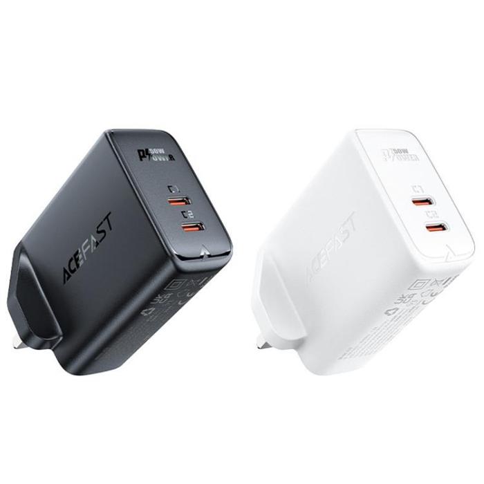 Acefast - Acefast UK Väggladdare 2x USB Typ-C 50W - Svart
