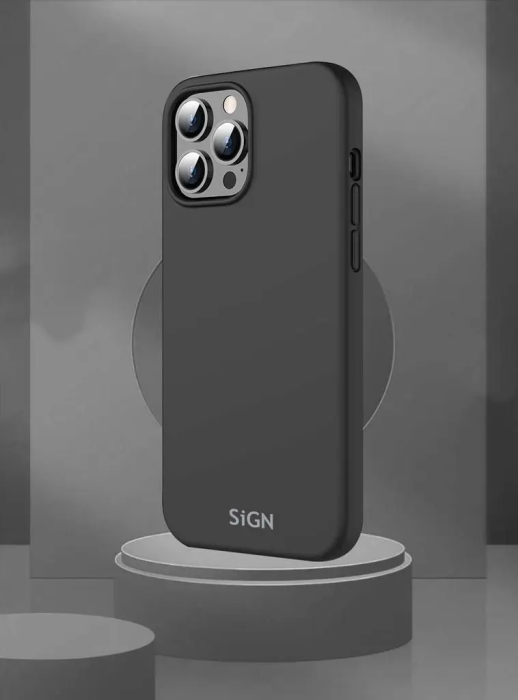 SiGN - SiGN iPhone 14 Pro Skal Liquid Silicone - Svart