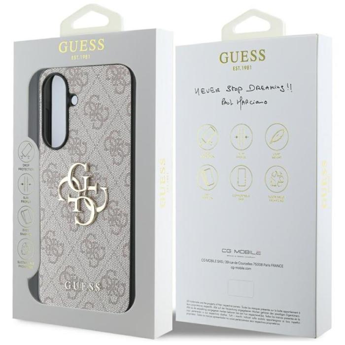 Guess - Guess Galaxy A36 Mobilskal Big 4G Logo Classic Logo - Rosa