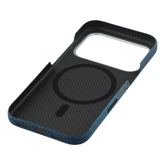 A-One Brand - iPhone 17 Pro Mobilskal MagSafe Carbon Fiber - Solnedgångsblå