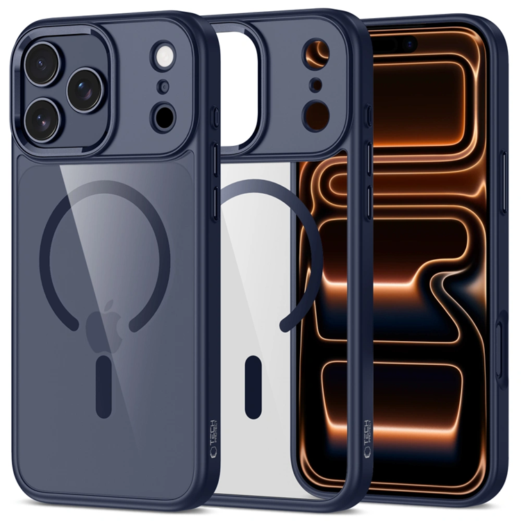 Tech-Protect Mobilskal till iPhone 17 Pro Max Magsafe Matte - Mörkblå/Clear | 2353 | AlltMobil