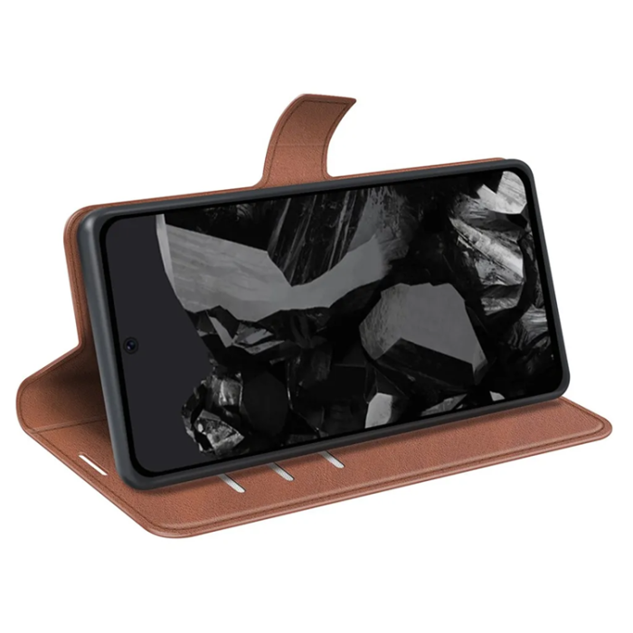 Taltech - Google Pixel 9 Pro XL Plånboksfodral - Brun