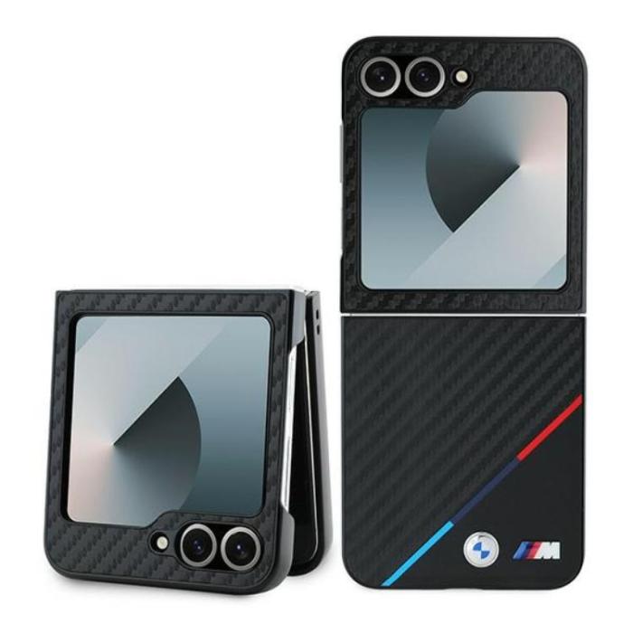 BMW - BMW Galaxy Z Flip 6 Mobilskal Carbon Tricolor - Svart