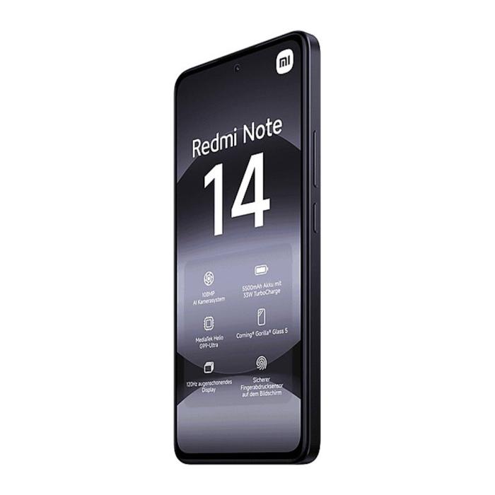 Xiaomi - (NY) Xiaomi Redmi Note 14 6GB/128GB 4G - Midnatts Svart