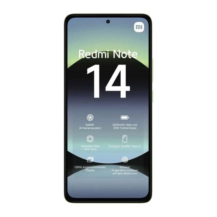 Xiaomi - (NY) Xiaomi Redmi Note 14 8GB/256GB 4G - Limegrön