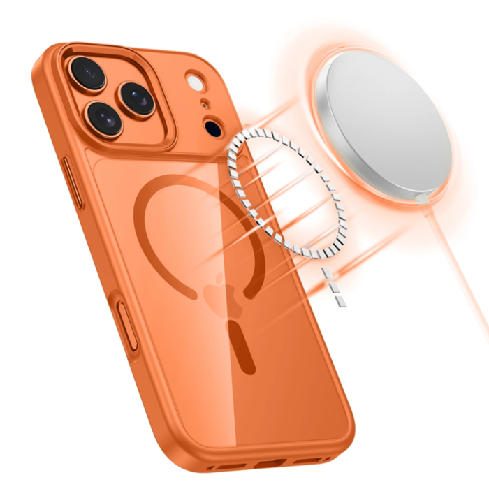 Tech-Protect - Tech-Protect iPhone 17 Pro Mobilskal Magsafe - Orange/Clear